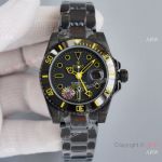 Swiss Copy Rolex Blaken Submariner Watch Gold Markers 904L Steel 40mm